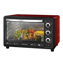 Духовка электрическая с механическим таймером и звуковым сигналом Liberton LEO-380 Red