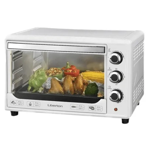 Духовка электрическая с механическим таймером и звуковым сигналом Liberton LEO-380 White 38л