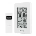 Метеостанція для дому цифрова з годинником ECG MS 100 White