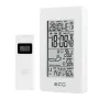 Метеостанція для дому цифрова з годинником ECG MS 100 White