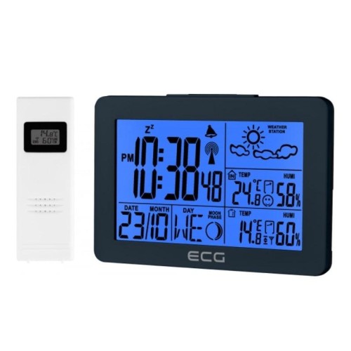 Метеостанция цифровая для дома с датчиком ECG MS 200 Grey Метеостанция цифровая для дома с датчиком ECG MS 200 Grey