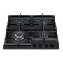 Варочная поверхность газовая Interline HGG 763 FTG BM (Стекло,ЧугРеш,ТурбоКонф,ГазКонтр, ЭлектПод) - фото № 2