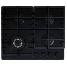 Варочная поверхность газовая Interline HGG 763 FTG BM (Стекло,ЧугРеш,ТурбоКонф,ГазКонтр, ЭлектПод)