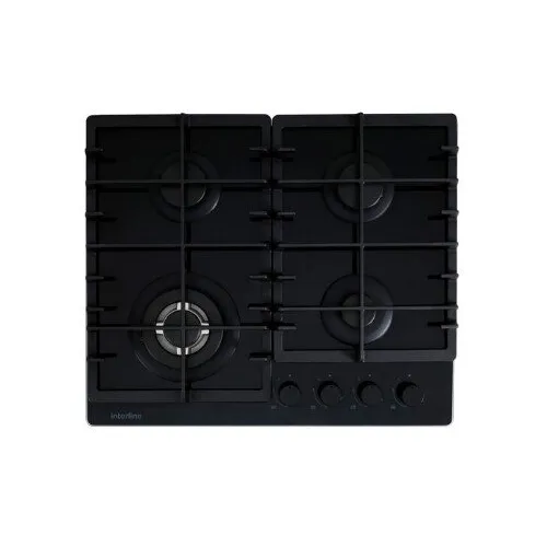 Варочная поверхность газовая Interline HGG 763 FTG BM (Стекло,ЧугРеш,ТурбоКонф,ГазКонтр, ЭлектПод)