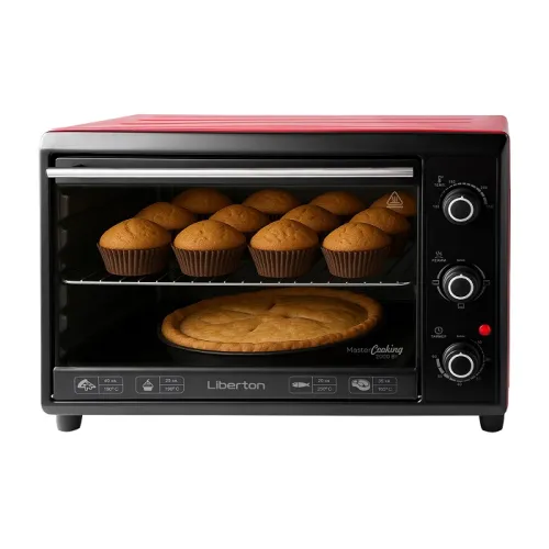 Духовка електрична з таймером Liberton LEO-400 Red
