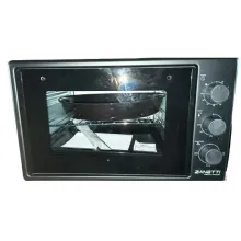 Духовка электрическая с подсветкой и двумя противнями Zanetti CE 37 Black 37литров