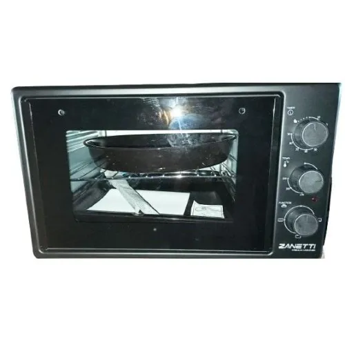 Духовка электрическая с подсветкой и двумя противнями Zanetti CE 37 Black 37литров