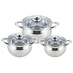 Набор посуды из нержавеющей стали 6пр Maxmark MK-APP7506G