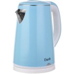 Чайник електричний пластиковий з подвійною стінкою Dario DR2303 BLUE Чайник електричний пластиковий з подвійною стінкою Dario DR2303 BLUE