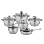 Набор посуды для всех видов плит 12пр Maxmark MK-VS8512A