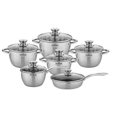 Набор посуды для всех видов плит 12пр Maxmark MK-VS8512A