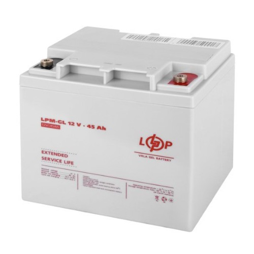 Акумулятор гелевий LogicPower LPM-GL 12 V — 45 Ah (LP20269)