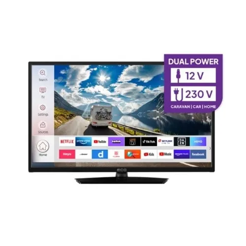 Телевізор з підключенням до автомобільної розетки 12В ECG 32HSL231M Smart Linux