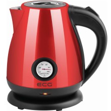 Чайник електричний з індикатором температури на корпусі ECG RK 1705 Metallico Rosso
