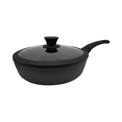 Сковорода з кришкою із силіконовим обідком 28см KRAUZER 77033 ECO-BASIS Diamond