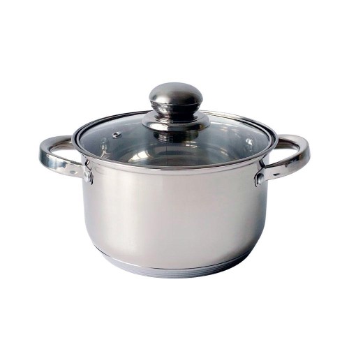 Кастрюля нержавеющая сталь с крышкой 2,6л KRAUZER 78006 Constant Serie 18 см
