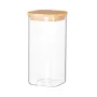 Контейнер для сыпучих термостойкое стекло с бамбуковой крышкой 950 мл KRAUZER 62-950
