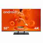 Телевізор безрамковий з голосовим керуванням Liberton LTV-55U01AT Smart Android 11.0