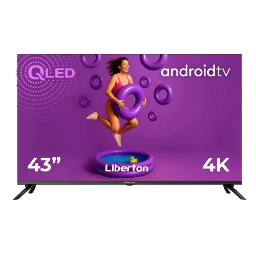 Телевизор безрамочный с голосовым управлением Liberton LTV-43Q01AT Smart Android 11.0