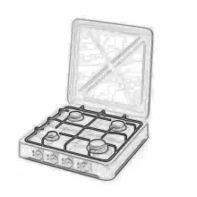 Плита настільна (газ) Yucel O-400-LPG-metalic grey