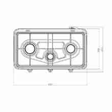 Плита настольная (газ) Yucel O-300-LPG-silver (3 конф., решетка металл, эмаль, крышка)