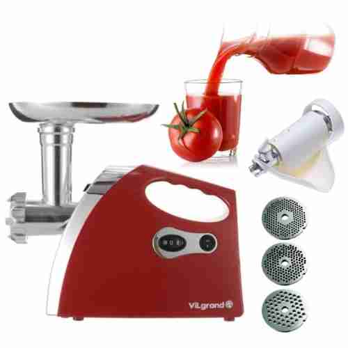 Мясорубка с соковыжималкой ViLgrand V203-BRMG red