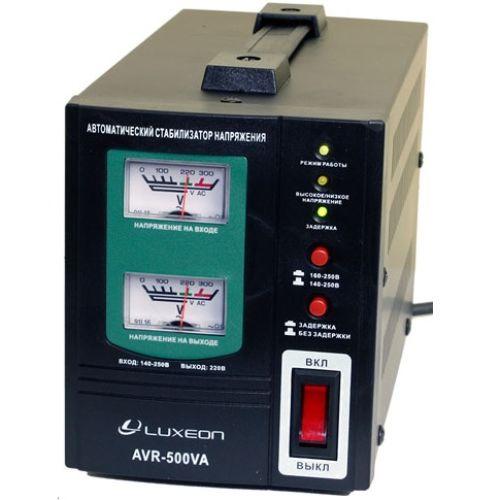 Стабілізатор напруги релейний Luxeon AVR-500 VA чорний