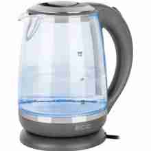 Чайник електричний скляний з підсвічуванням ECG RK 2020 Grey Glass