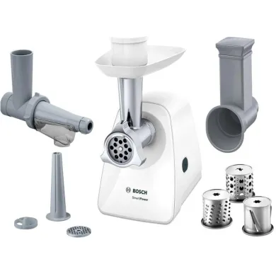 М'ясорубка з насадками та соковижималкою Bosch MFW2517W