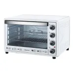 Духовка электрическая с грилем и дополнительным противнем для пиццы Liberton LEO-650 White 65л