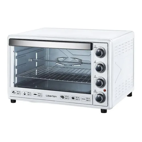 Духовка электрическая с грилем и дополнительным противнем для пиццы Liberton LEO-650 White 65л